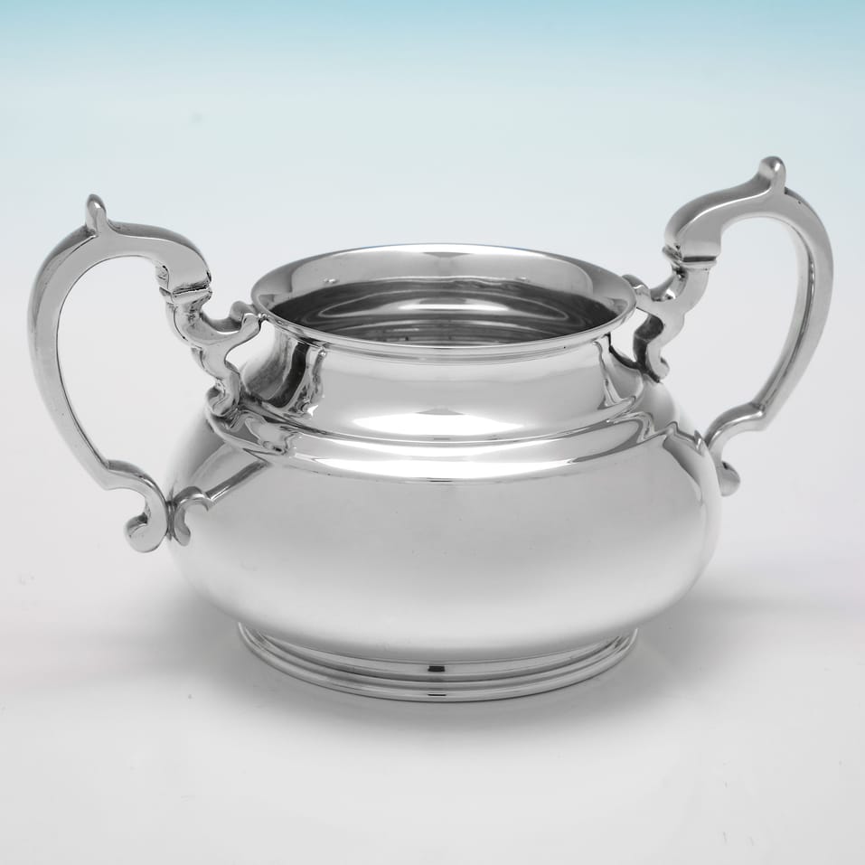 Sterling Silver 4 Piece Tea Set - Edward Barnard & Sons, hallmarked in 1960 London - Elizabeth II - Image 7