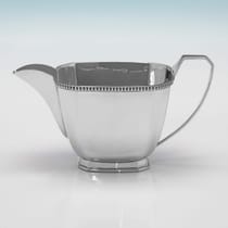 Sterling Silver Four piece teaset - Stower & Wragg Ltd., hallmarked in 1945 Sheffield - George VI - Thumbnail 6