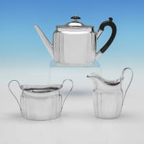 Antique Sterling Silver 3 Piece Tea Set - Carrington & Co., hallmarked in 1915 London - George V - Thumbnail 1