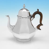 Antique Sterling Silver 3 Piece Tea Set - Goldsmiths & Silversmiths Co., hallmarked in 1908 London - Edwardian - Thumbnail 2