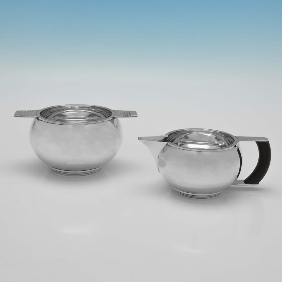 Sterling Silver Three Piece Tea Set - Asprey & Co. Ltd., hallmarked in 1932 Birmingham - George V - Image 5