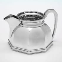 Sterling Silver 3 Piece Tea Set - Walker & Hall, hallmarked in 1939 Sheffield - George VI - Thumbnail 4