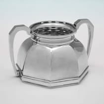 Sterling Silver 3 Piece Tea Set - Walker & Hall, hallmarked in 1939 Sheffield - George VI - Thumbnail 5