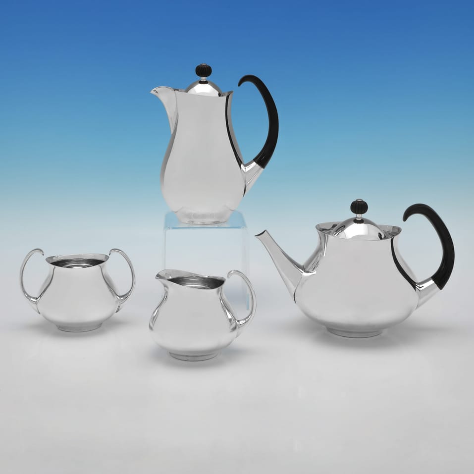 Silver Plate 4 Piece Tea Set on Tray - Mappin & Webb, made circa 1965 - Elizabeth II - Image 2