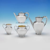 Antique Sterling Silver 4 Piece Tea Set - W. Spurrier & Co., hallmarked in 1878 Birmingham - Victorian - Thumbnail 1