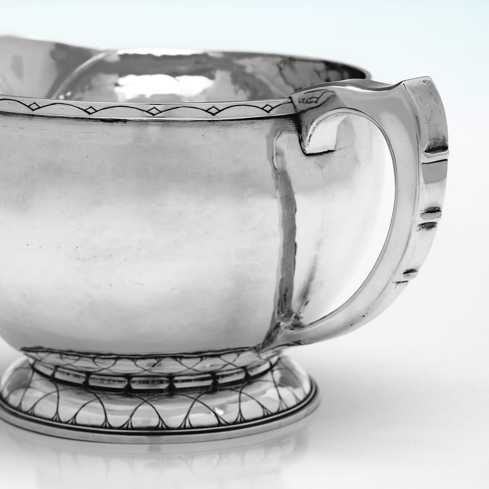 Sterling Silver 4 Piece Tea Set - Frederick Newland Smith, hallmarked in 1952 London - Elizabeth II - Image 7