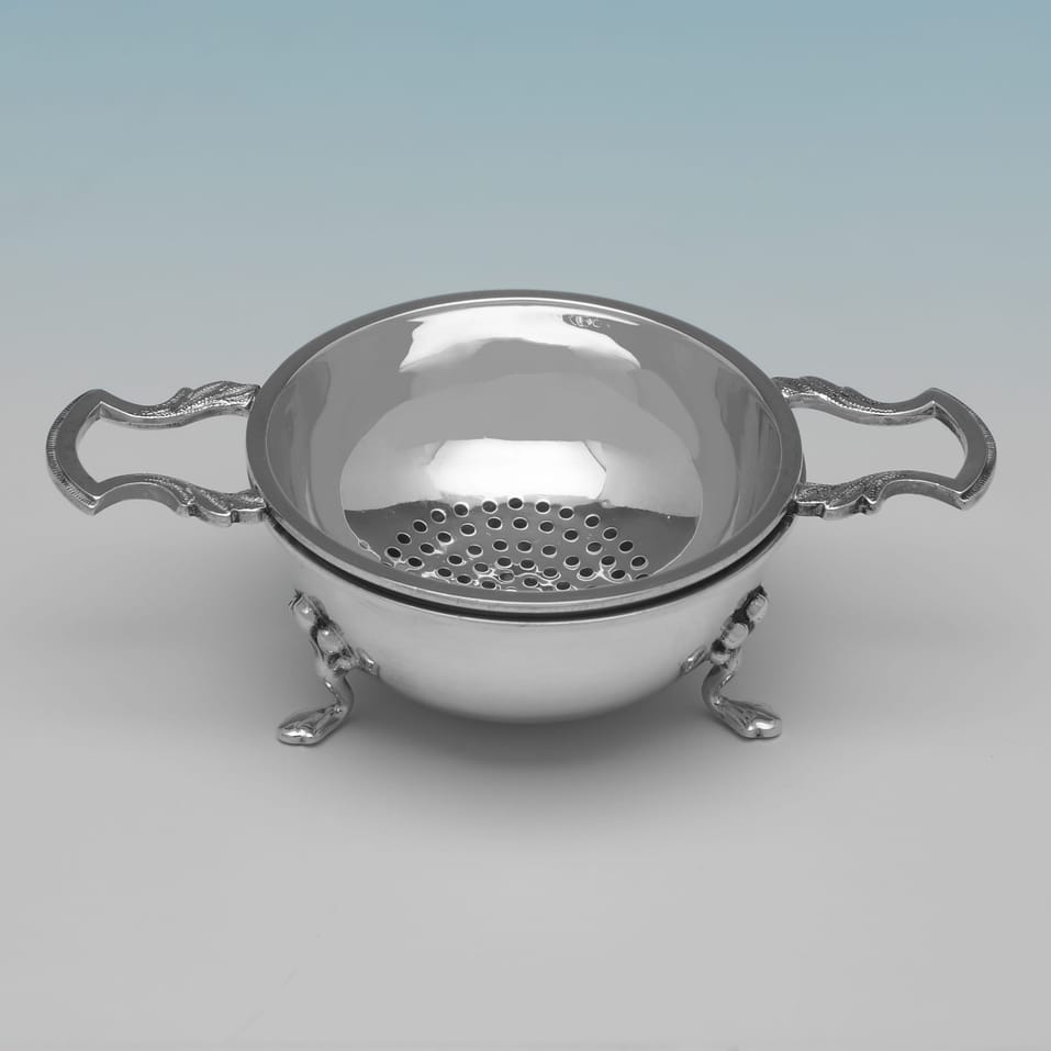 Sterling Silver Tea Strainer - Barker Brothers Ltd., hallmarked in 1938 Birmingham - George VI