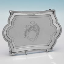 Antique Sterling Silver Teapot Stand - George Burrows, hallmarked in 1795 London - George III - Thumbnail 1