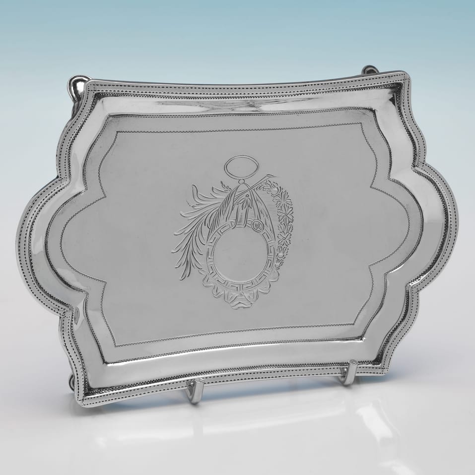 Antique Sterling Silver Teapot Stand - George Burrows, hallmarked in 1795 London - George III - Image 1