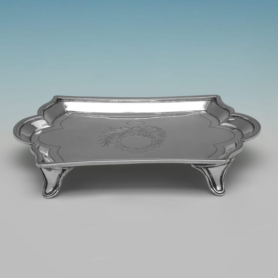 Antique Sterling Silver Teapot Stand - George Burrows, hallmarked in 1795 London - George III - Image 2