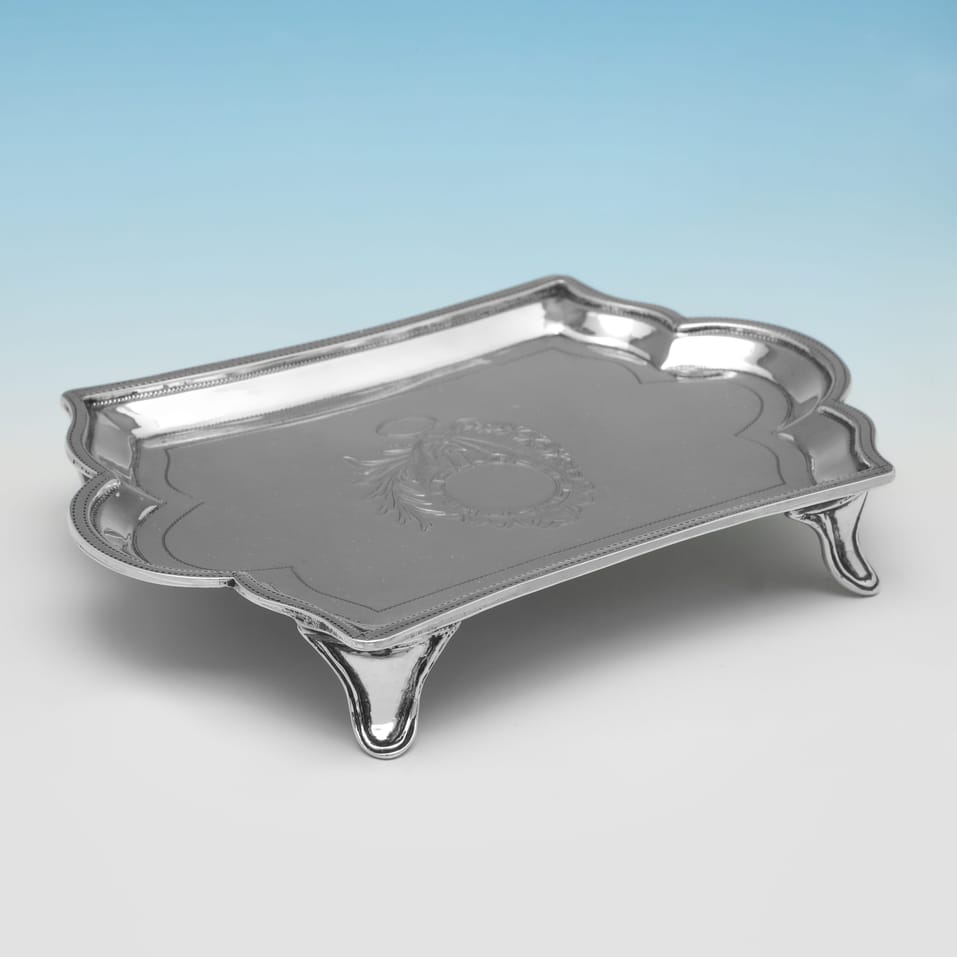 Antique Sterling Silver Teapot Stand - George Burrows, hallmarked in 1795 London - George III - Image 3