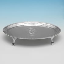 Antique Sterling Silver Teapot Stand - John Denziloe, hallmarked in 1786 London - George III - Thumbnail 2