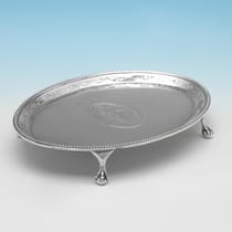 Antique Sterling Silver Teapot Stand - John Denziloe, hallmarked in 1786 London - George III - Thumbnail 3