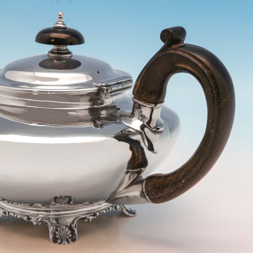 Antique Sterling Silver Batchelor Teapot - George Burrows II & Richard Pearce, hallmarked in 1835 London - William IV - Image 2