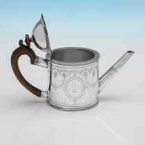 Antique Sterling Silver 'Drum' Teapot - Edward Cooper, hallmarked in 1774 London - George III - Thumbnail 2