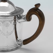 Antique Sterling Silver 'Drum' Teapot - Edward Cooper, hallmarked in 1774 London - George III - Thumbnail 4