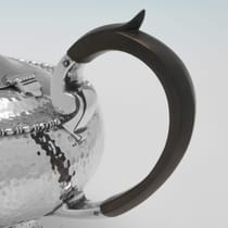 Sterling Silver Teapot - Walker & Hall, hallmarked in 1928 Sheffield - George V - Thumbnail 3