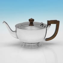 Sterling Silver Teapot - Deakin & Francis, hallmarked in 1930 Birmingham - George V - Thumbnail 1