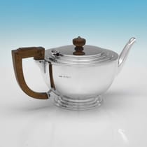 Sterling Silver Teapot - Deakin & Francis, hallmarked in 1930 Birmingham - George V - Thumbnail 2