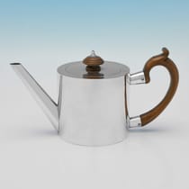 Antique Sterling Silver Teapot - John King, hallmarked in 1775 London - George III - Thumbnail 1