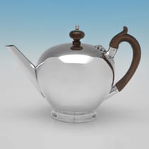 Antique Sterling Silver Teapot - F. B. Thomas & Co., hallmarked in 1880 London - Victorian - Thumbnail 1