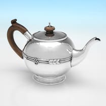 Sterling Silver Teapot - hallmarked in 1936 London - George VI - Thumbnail 2