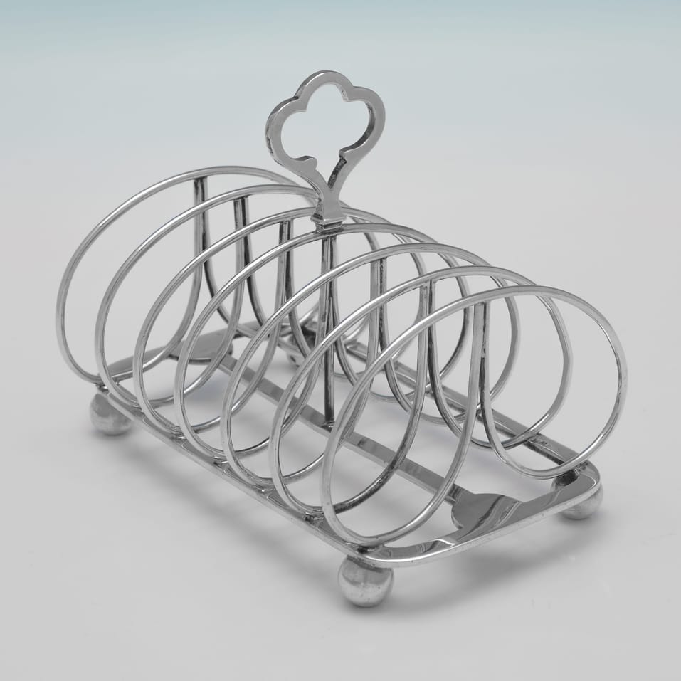 Antique Sterling Silver Pair of Toast Racks - R. & S. Garrard, hallmarked in 1879 London - Victorian - Image 2