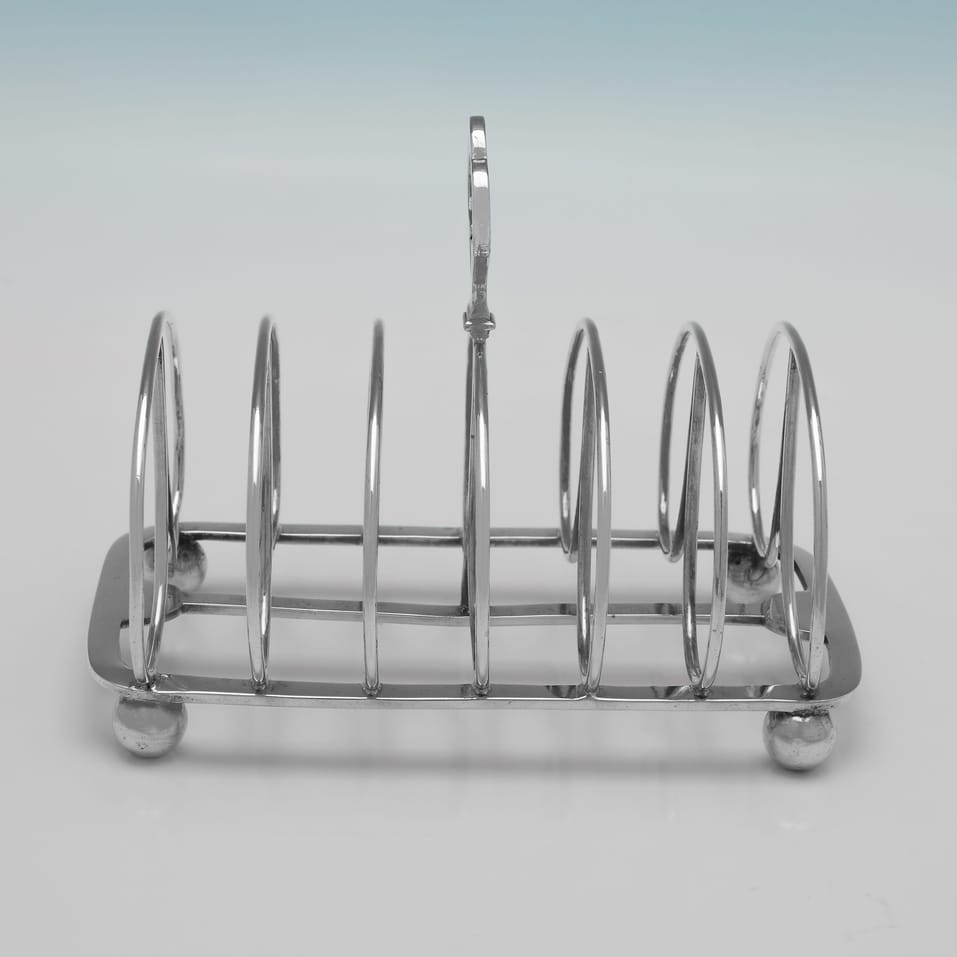 Antique Sterling Silver Pair of Toast Racks - R. & S. Garrard, hallmarked in 1879 London - Victorian - Image 3