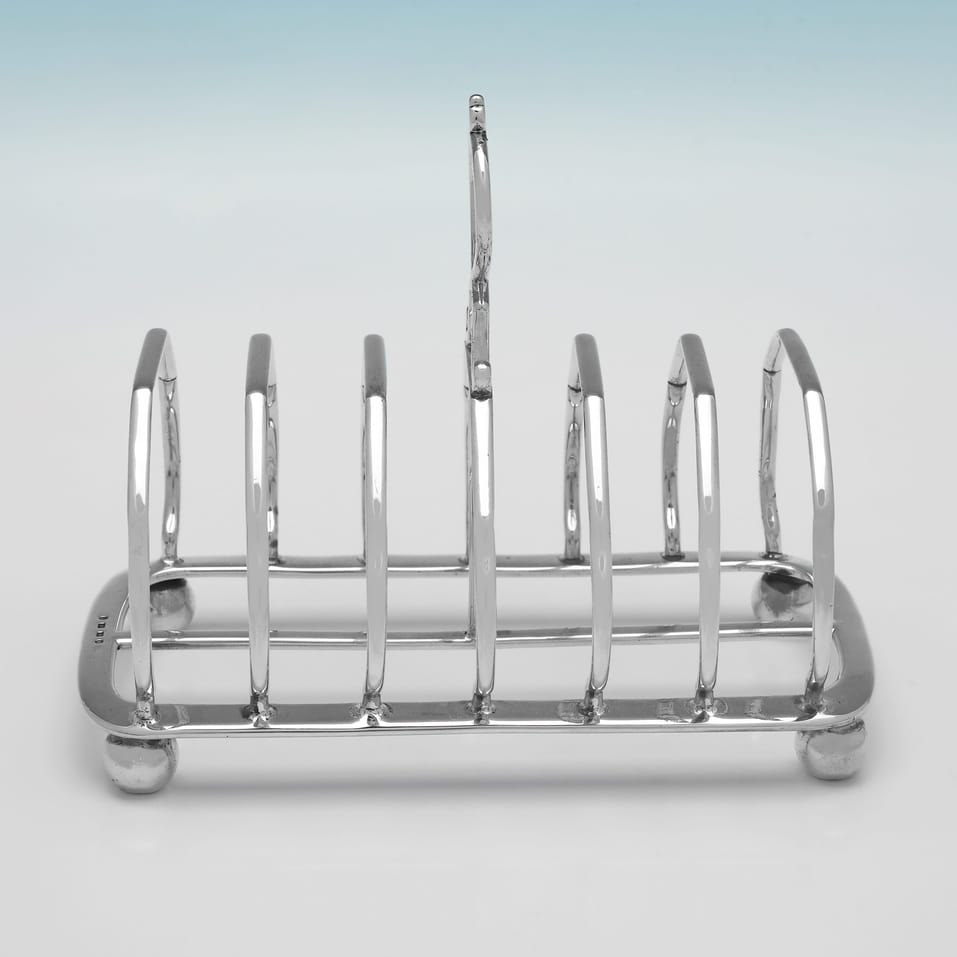 Antique Sterling Silver Toast Rack - Joseph Gloster Ltd., hallmarked in 1869 Birmingham - Victorian - Image 2