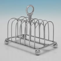 Antique Sterling Silver Toast Rack - Samuel Whitford II, hallmarked in 1829 London - George IV - Thumbnail 1