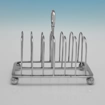 Antique Sterling Silver Toast Rack - Samuel Whitford II, hallmarked in 1829 London - George IV - Thumbnail 2