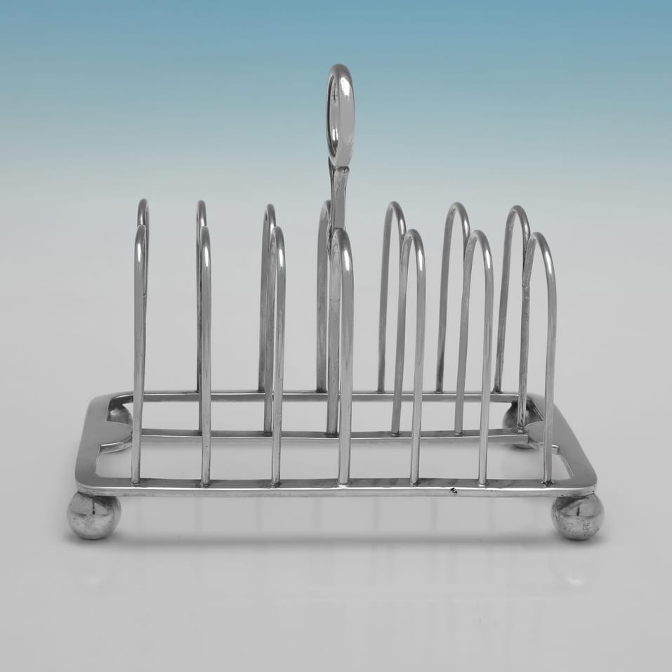 Antique Sterling Silver Toast Rack - Samuel Whitford II, hallmarked in 1829 London - George IV - Image 2