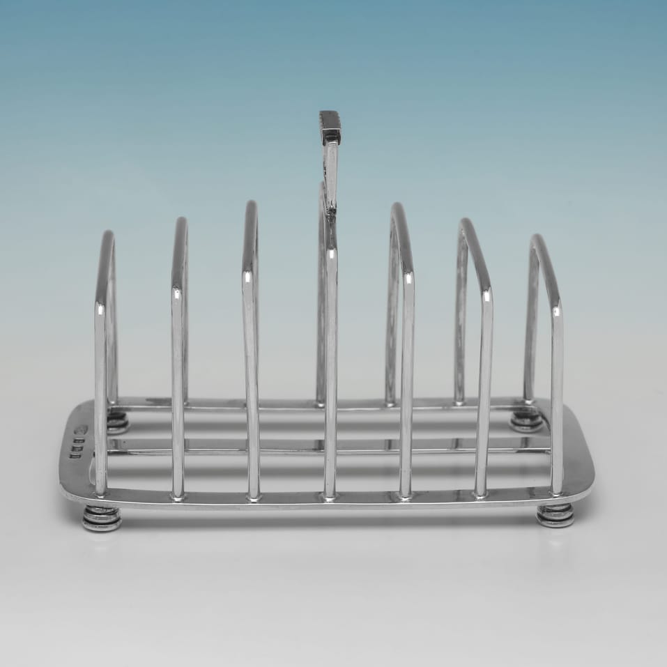 Sterling Silver Toast Rack - Hukin & Heath, hallmarked in 1941 Birmingham - George VI - Image 2