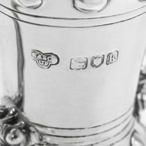 Antique Sterling Silver Set of 6 Tot Cups - Goldsmiths & Silversmiths Co., hallmarked in 1905 London - Edwardian - Thumbnail 4