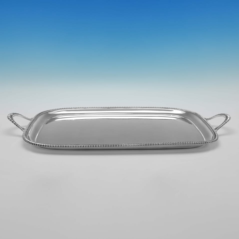 Sterling Silver Tray - Atkin Brothers, hallmarked in 1952 Sheffield - Elizabeth II - Image 3