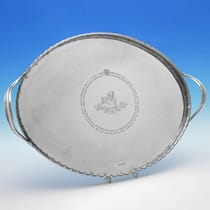 Sterling Silver Tray - Omar Ramsden, hallmarked in 1929 London - George V - Thumbnail 1