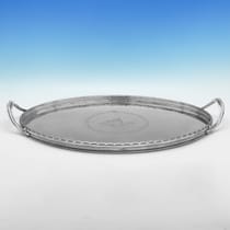 Sterling Silver Tray - Omar Ramsden, hallmarked in 1929 London - George V - Thumbnail 2