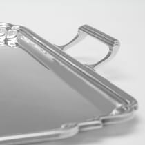 Sterling Silver Tray - Mappin & Webb, hallmarked in 1959 Sheffield - Elizabeth II - Thumbnail 4