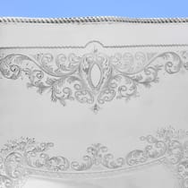 Antique Sterling Silver Gallery Tray - Sibray, Hall & Co., hallmarked in 1896 Sheffield - Victorian - Thumbnail 6