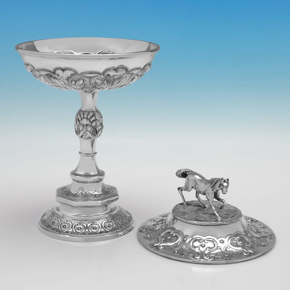 Antique Sterling Silver Trophy - William Hunter, hallmarked in 1865 London - Victorian - Image 2