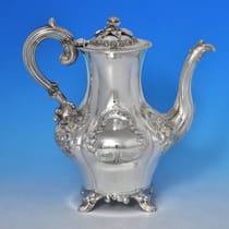 Electroplated Victorian COFFEE POT Engraved Circa 1860 to 1910