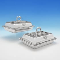 Entrée Dishes in Antique Sterling Silver. I Franks presents our ...