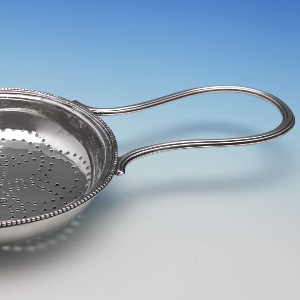 Antique, III, Lemon Strainer In Sterling Silver, Hallmarked In