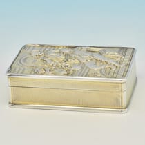 Royal Box Classic Snuff Box with Tube silver