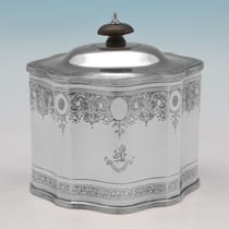 Set of 3 Antique Silver Gilt Tea Caddies 1903-1906 Boxes - Ruby Lane