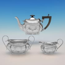 Solid silver sale tea set value