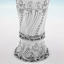 Antique Sterling Silver Pair of Vases - Lambert & Co., hallmarked in 1903 London - Edwardian - Thumbnail 4