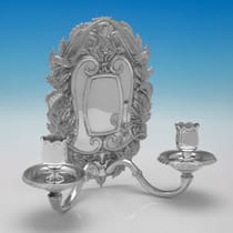 Britannia Standard Silver Pair of Wall Sconces - Asprey & Co. Ltd., hallmarked in 1955 London - Elizabeth II - Thumbnail 2