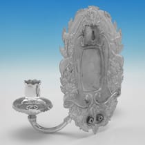 Britannia Standard Silver Pair of Wall Sconces - Asprey & Co. Ltd., hallmarked in 1955 London - Elizabeth II - Thumbnail 3