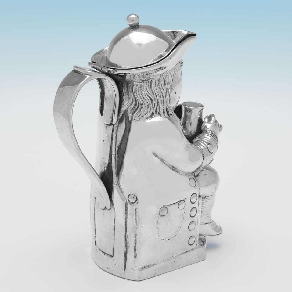 Antique Sterling Silver 'Toby Jug' - John George Piddington, hallmarked in 1902 London - Edwardian - Image 3